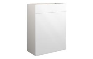 Clarence 600mm Standard WC Unit - White Gloss (Grey Cab)